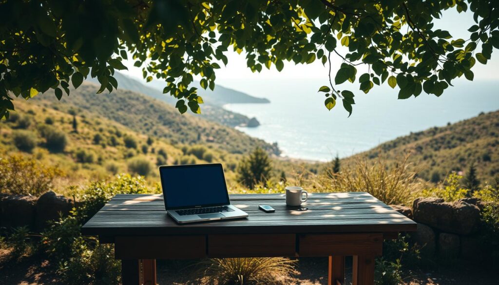 lavoro remoto in natura